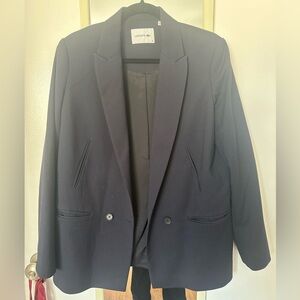 Lacoste Navy Blazer with 5 Pockets. Rayon/Wool Blend